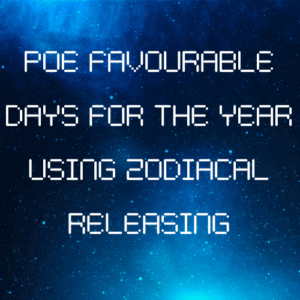 POE favourable days for romance during the year using Zodiacal Releasing Report